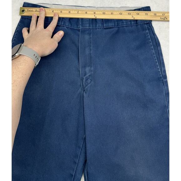 Dickies 874 Original Fit Pants Mens 32 X 32 Navy Blue Straight Workwear Uniform - Picture 4 of 6